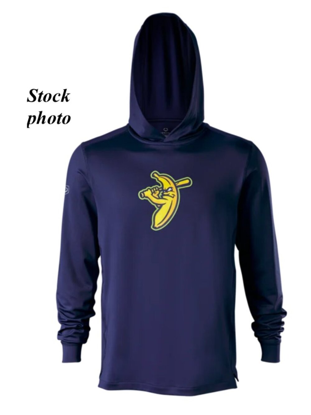 Savannah Bananas Hooded Long Sleeve Mens M Shirt Blue Baseball Evoshield NWOT